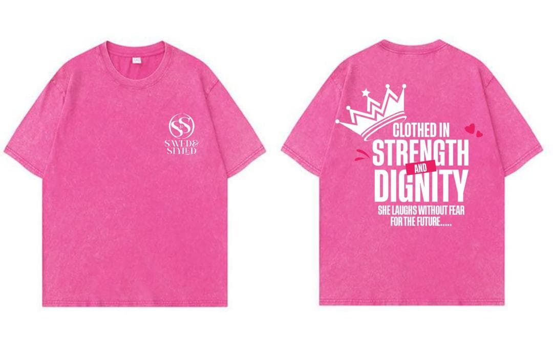 Clothed in Strength Long-Sleeve Top, front view
